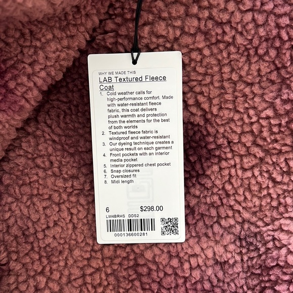 Lululemon fleece long coat - Picture 5 of 5